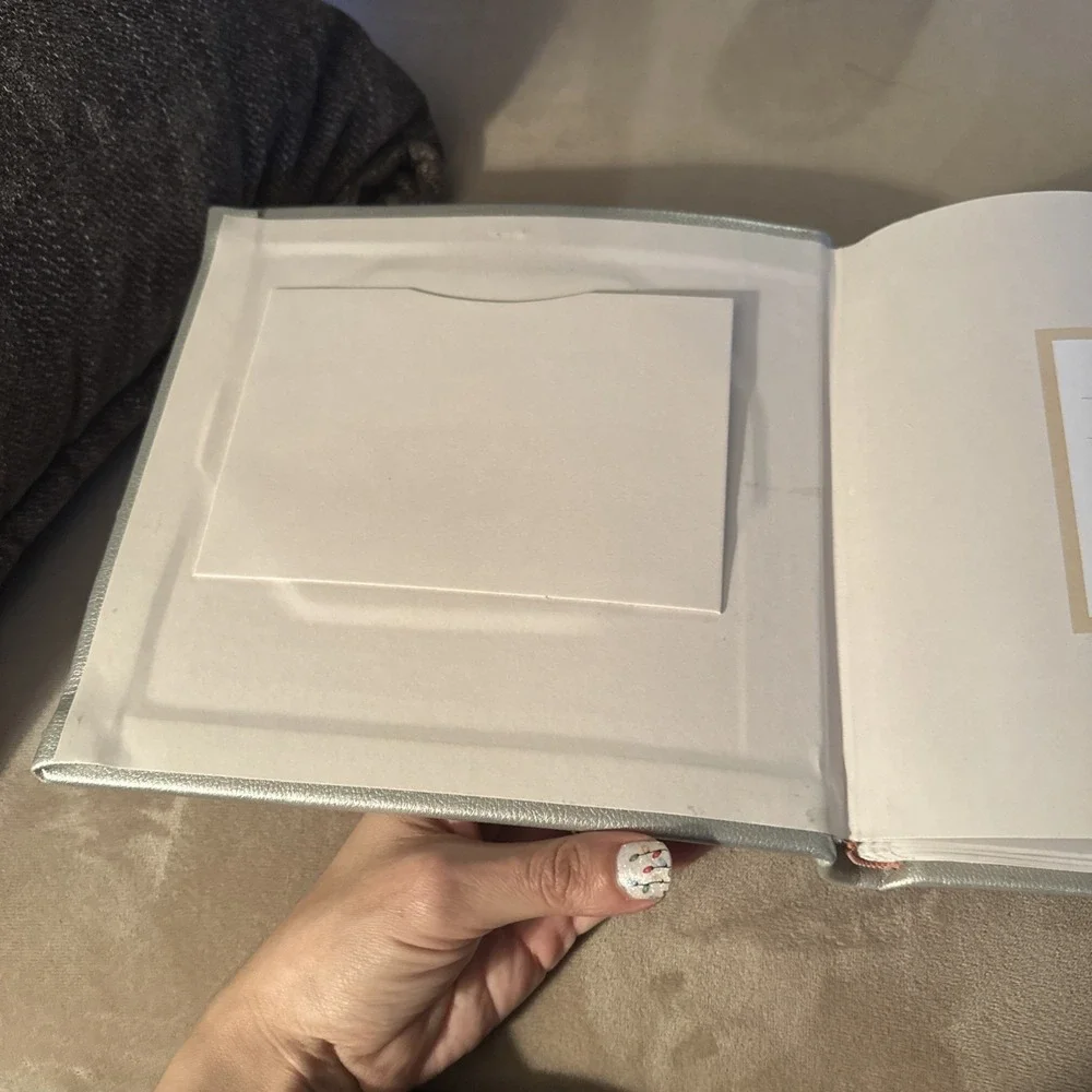 Badgley Mischka Silver Photo Album with Bow Accents